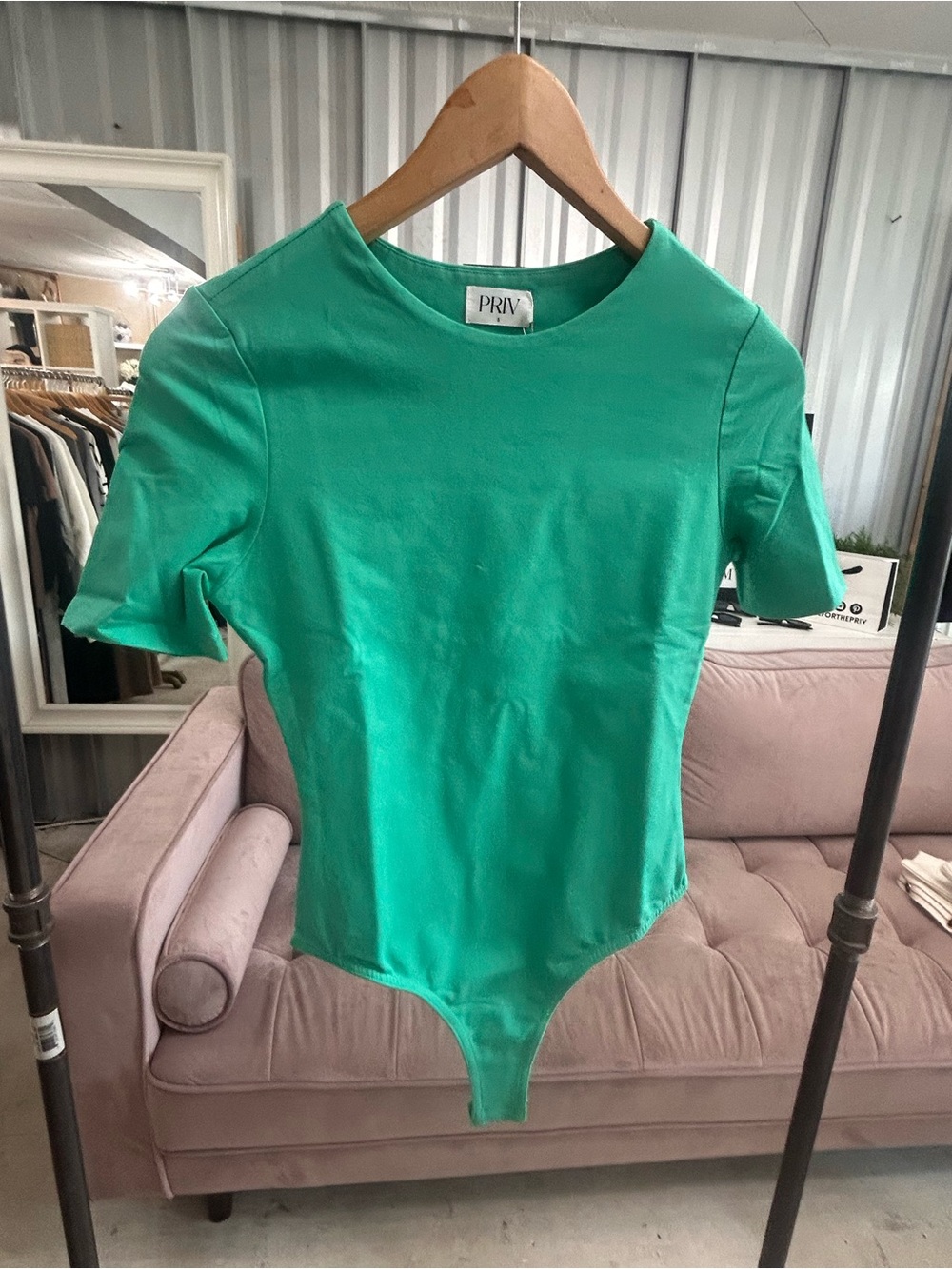 Priv - Green Tee Bodysuit NWT Small